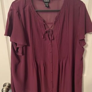 Torrid Women's Purple sheer Top